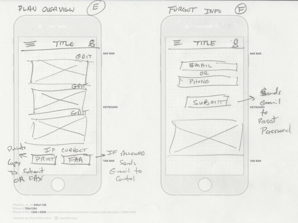 Wireframe E / F